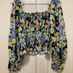 Free People Ariana Seersucker Style Top Size XL